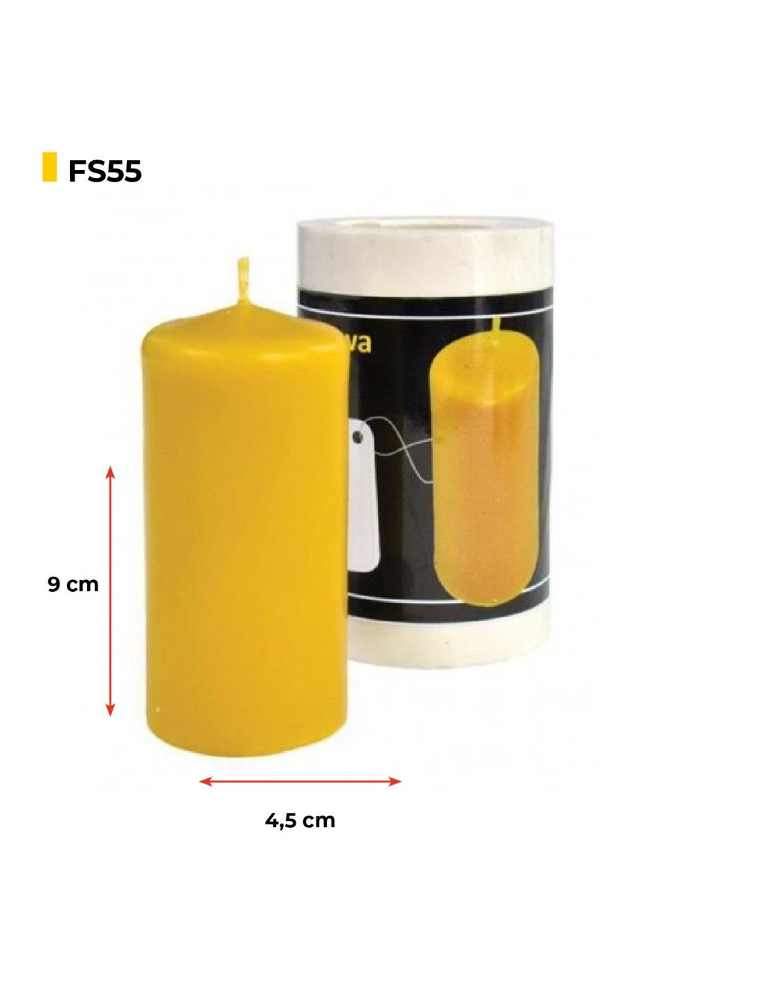 Silikonform Stumpenkerze FS55