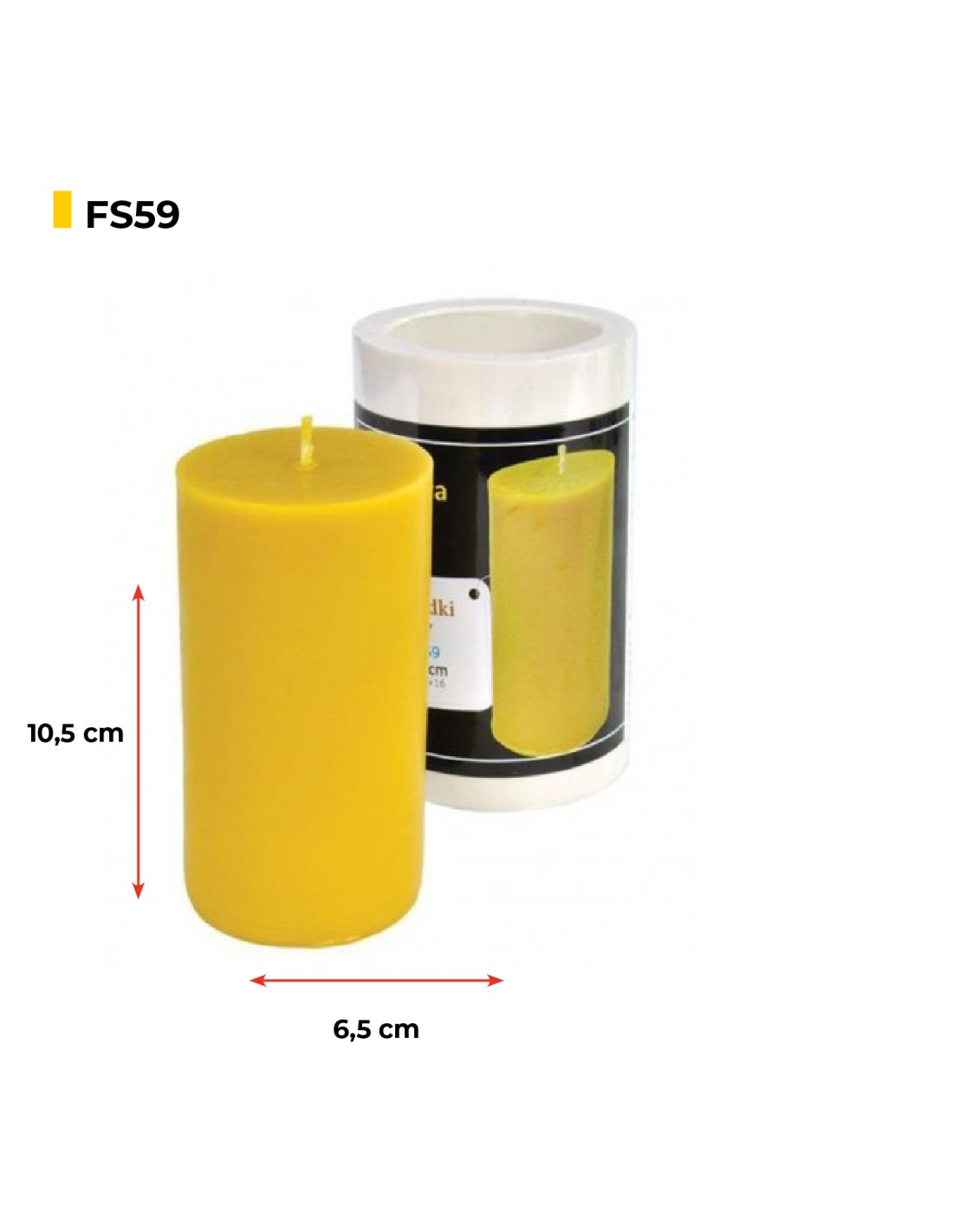Silikonform kleine Stumpenkerze FS59