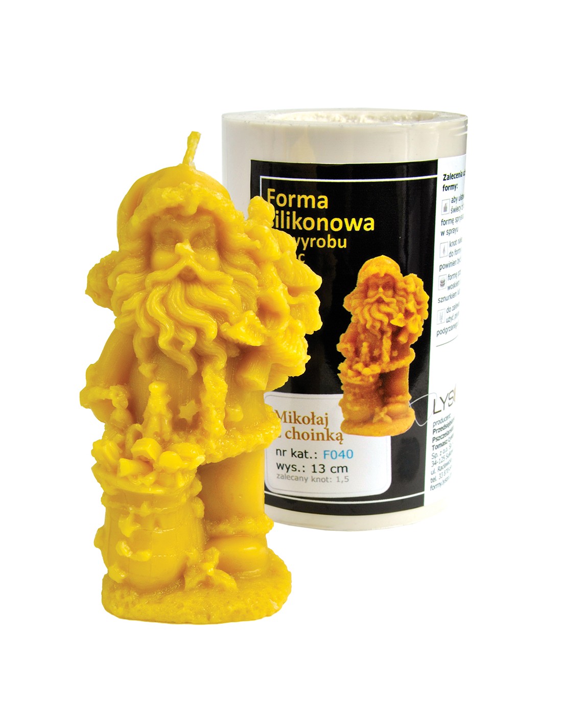 Silikonform Weihnachtsmann mit Weihnachtsbaum F040