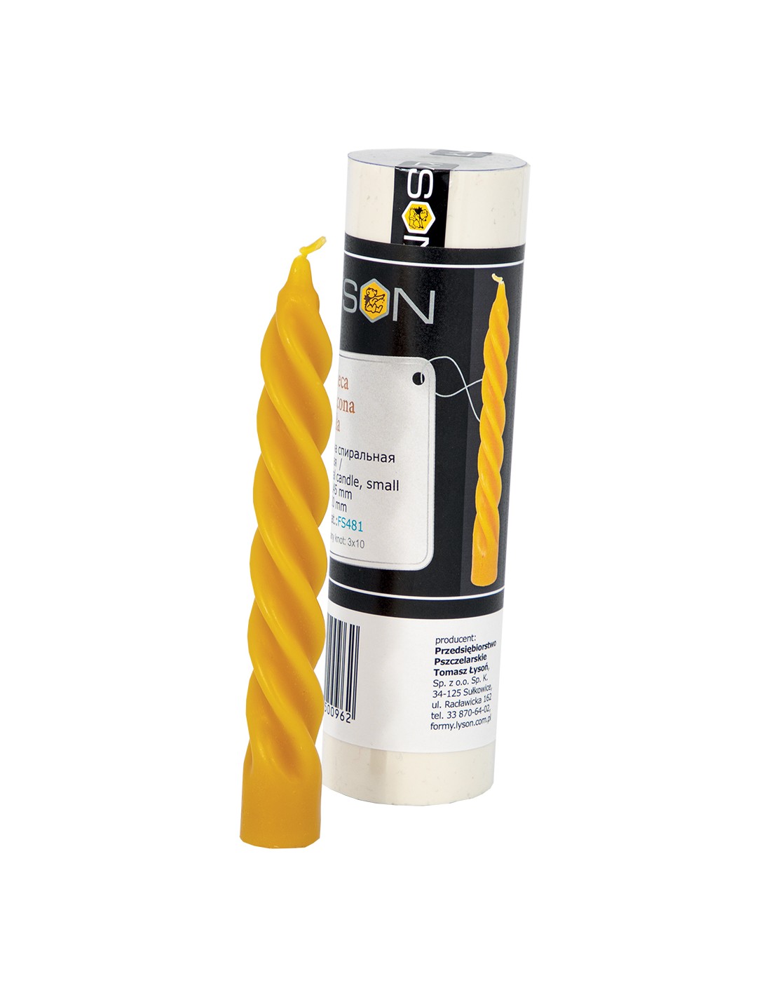 Silikonform - kleine lockige Kerze FS481