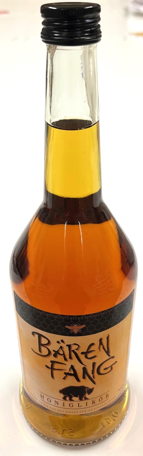 Bärenfang Honiglikör 0,5 l in Glasflasche (30 vol.%)  für den Wiederverkauf mit neutralem Etikett zur individuellen Eingabe des Inverkehrbringers