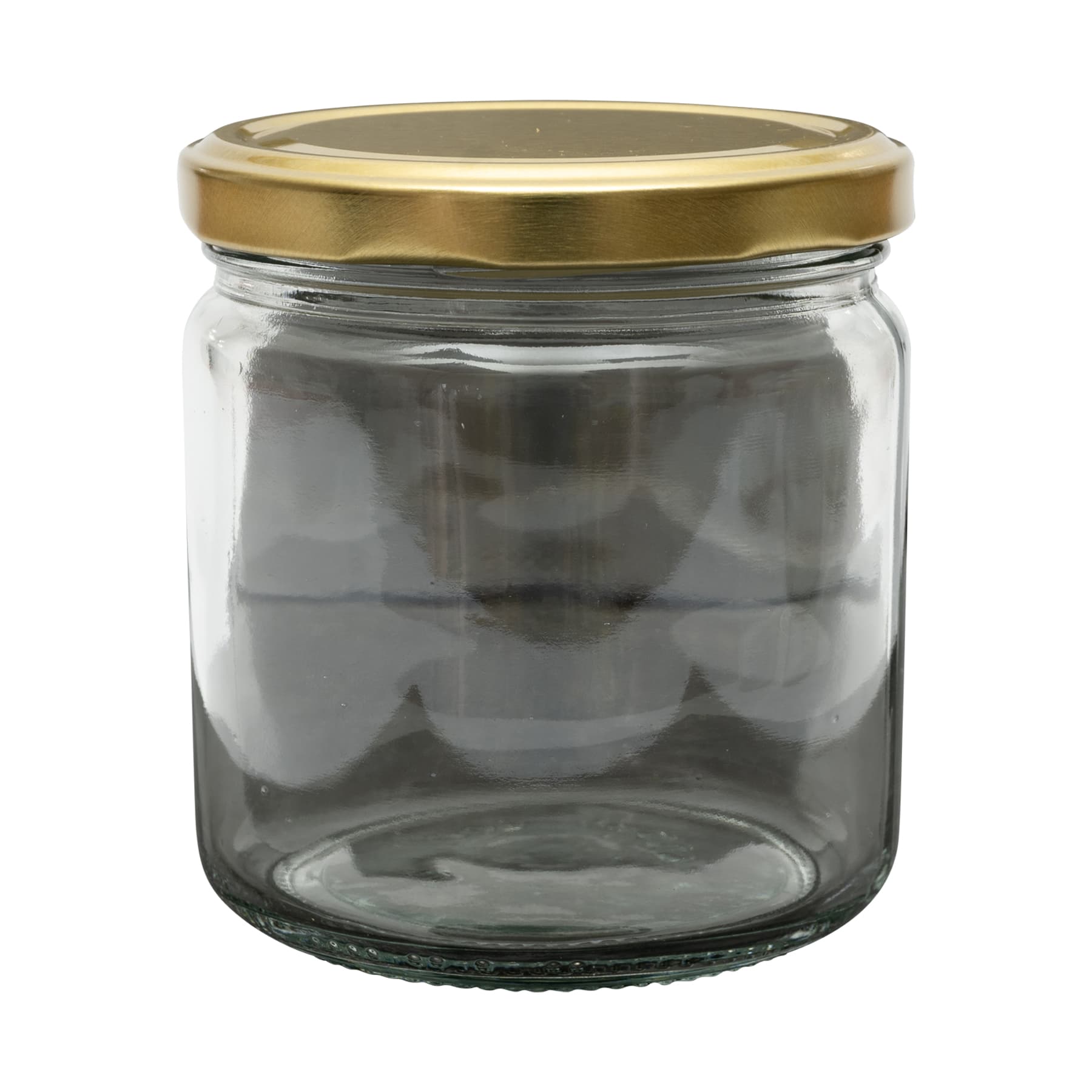 Rundglas 500g (405 ml), mit T0  Deckel gold 82 mm im 12 Karton Selbstabholung