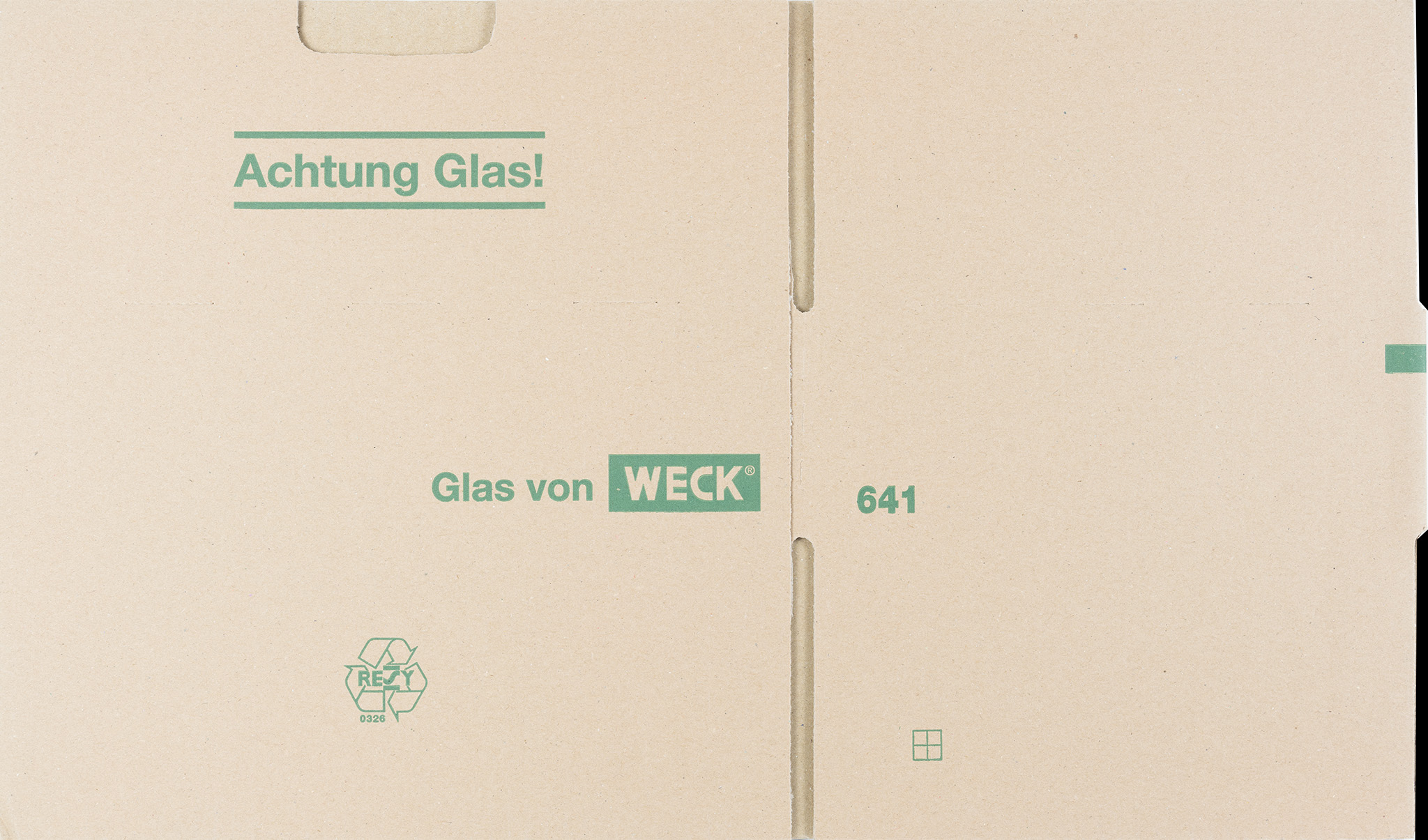 Leerkarton für 12 neutrale Schraub Gläser 250 g, passend zu Weckglas Art. 641