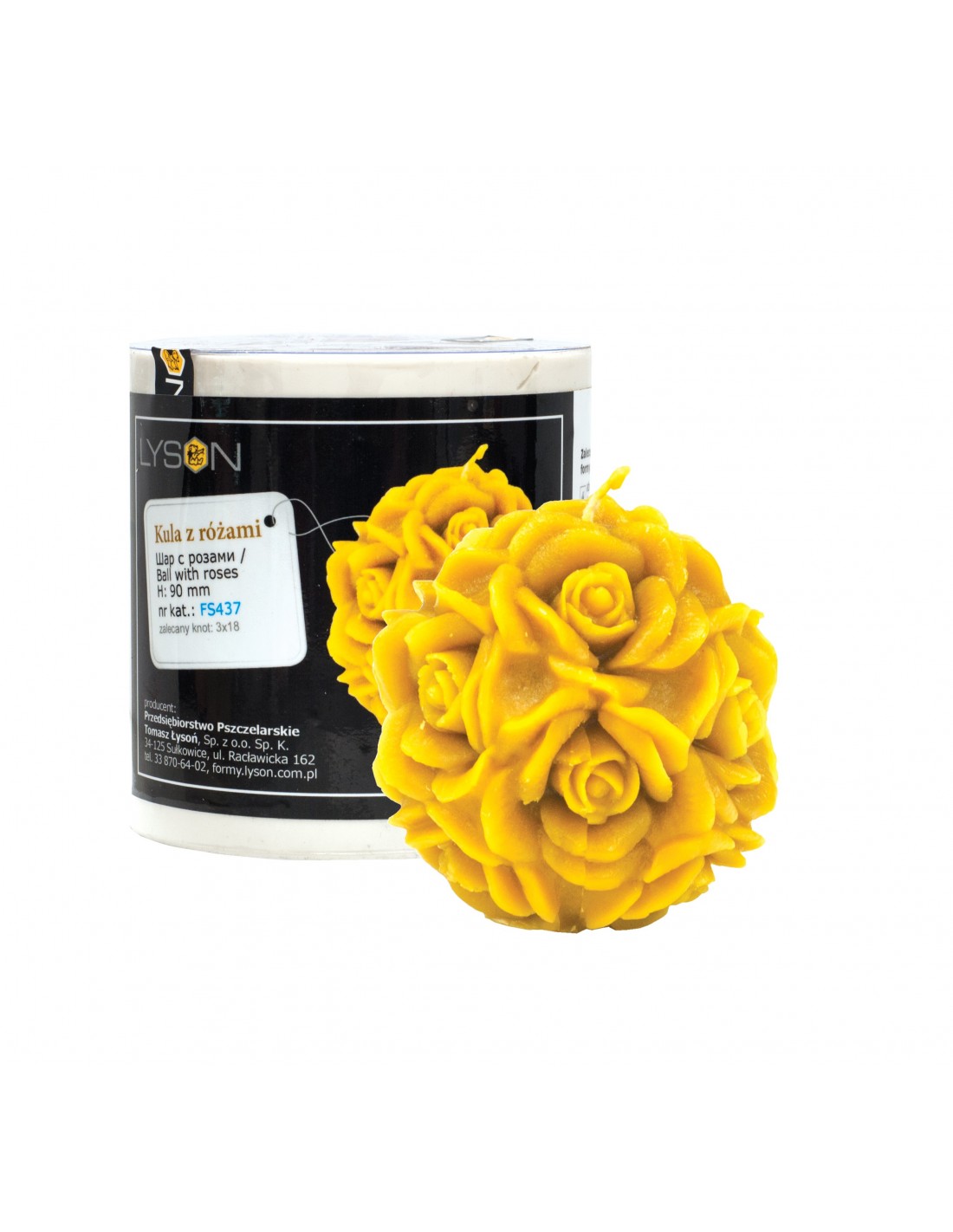 Silikonform Kugel mit Rosen FS437