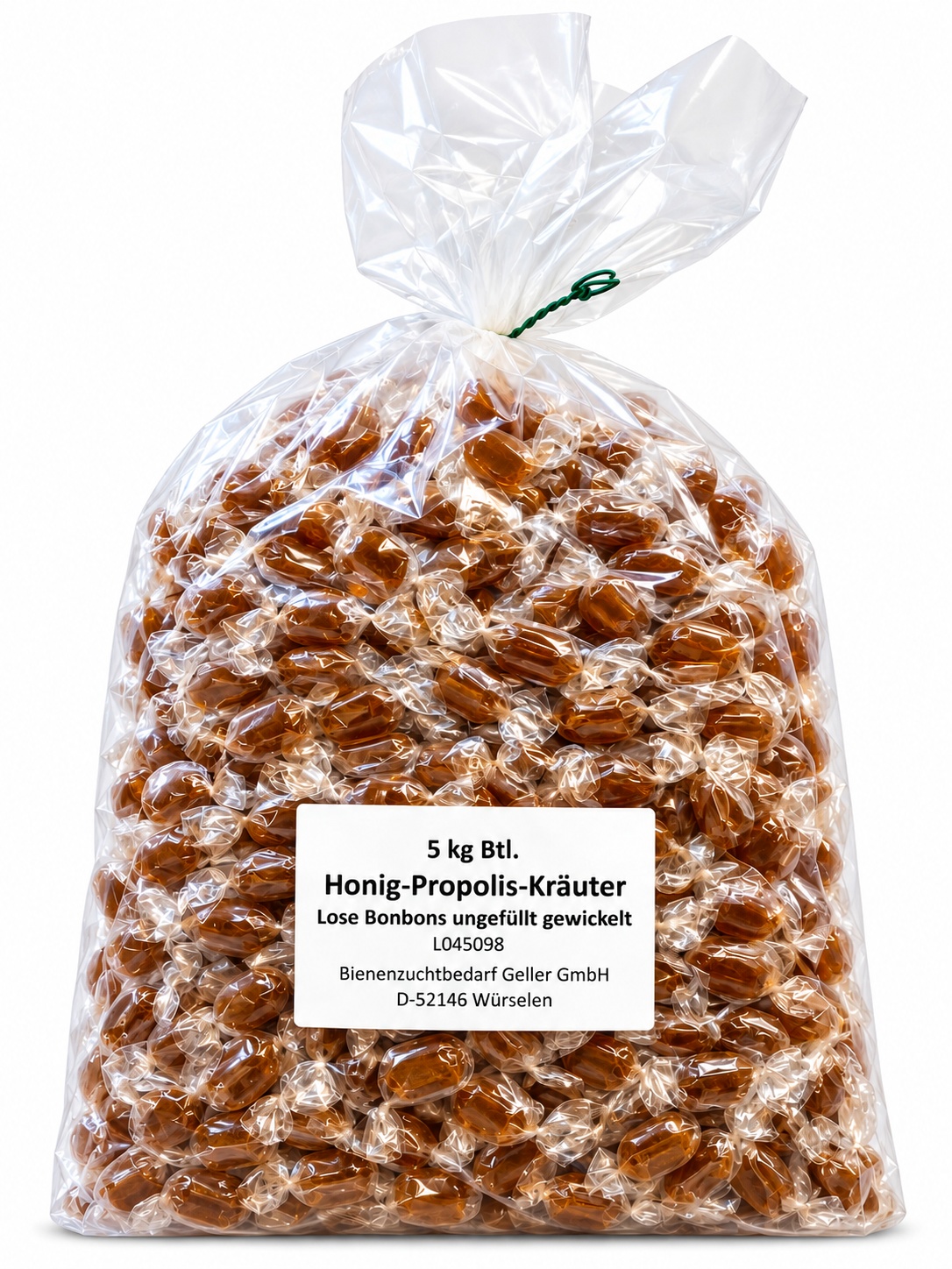 Honig-Propolis-Kräuter-Bonbon  ungefüllt 5 kg Beutel, Eigenmarke Geller