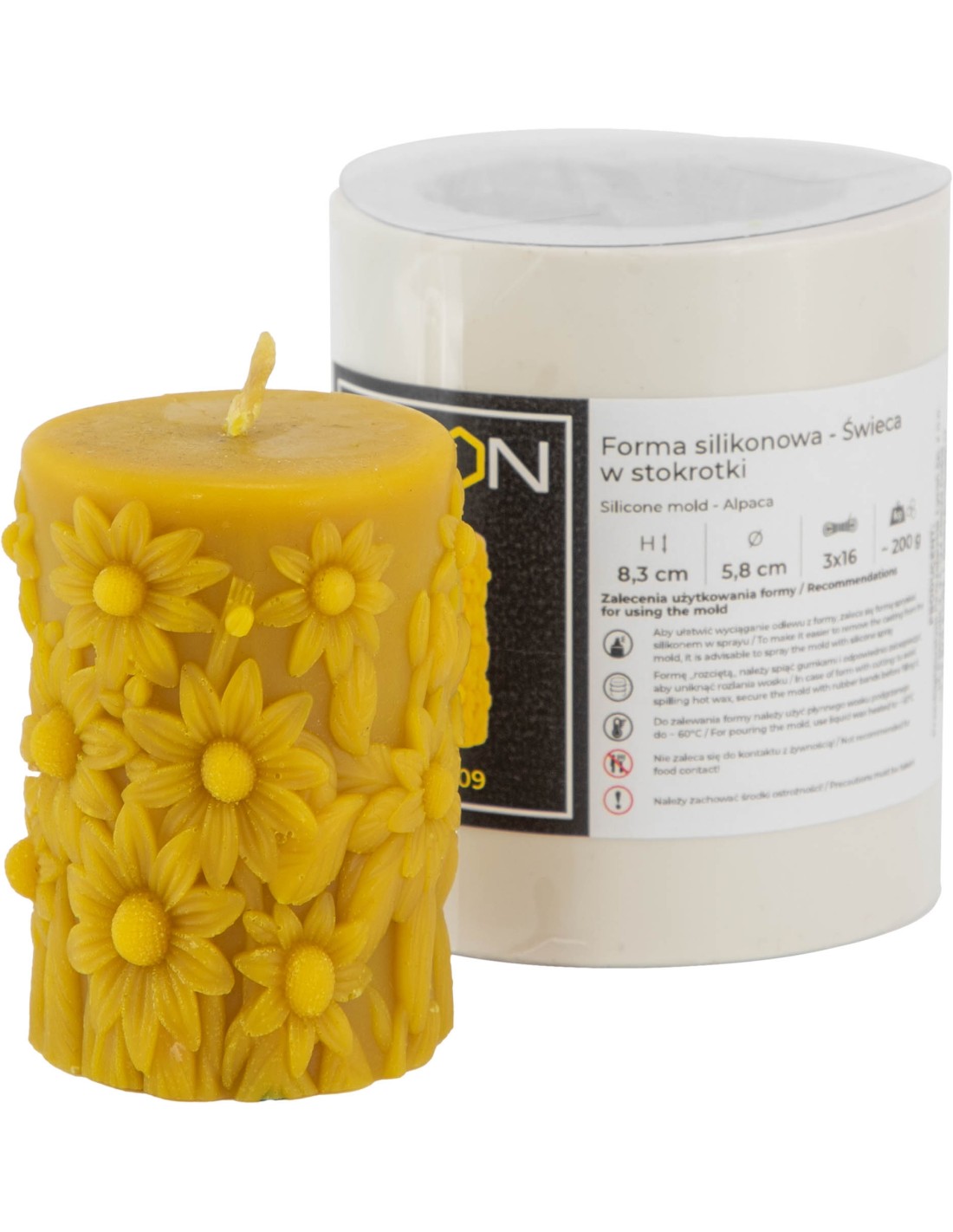 Silikonform – Daisy Candle FS609