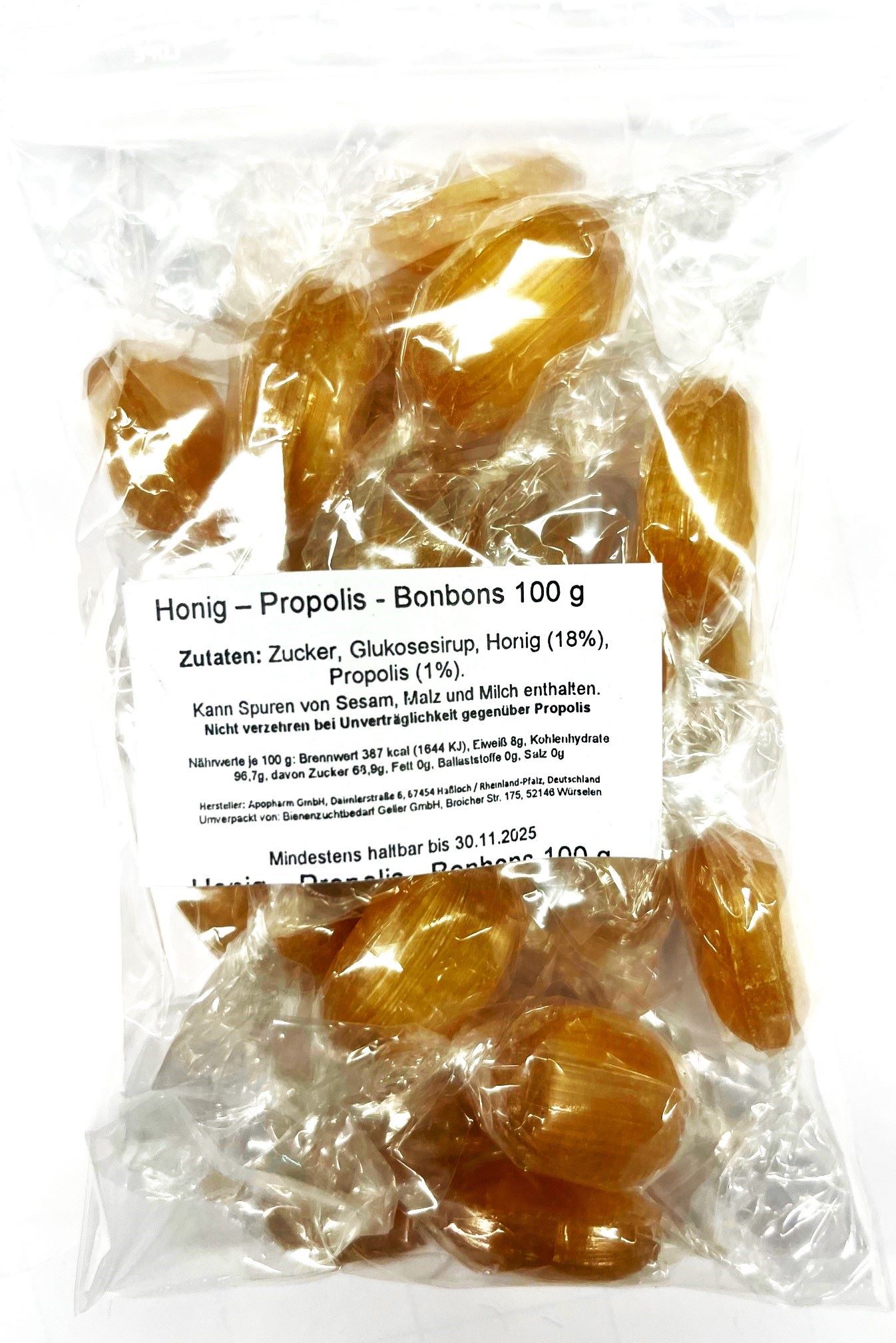 Honig Propolis Bonbon, von Apopharm, 100 g Beutel