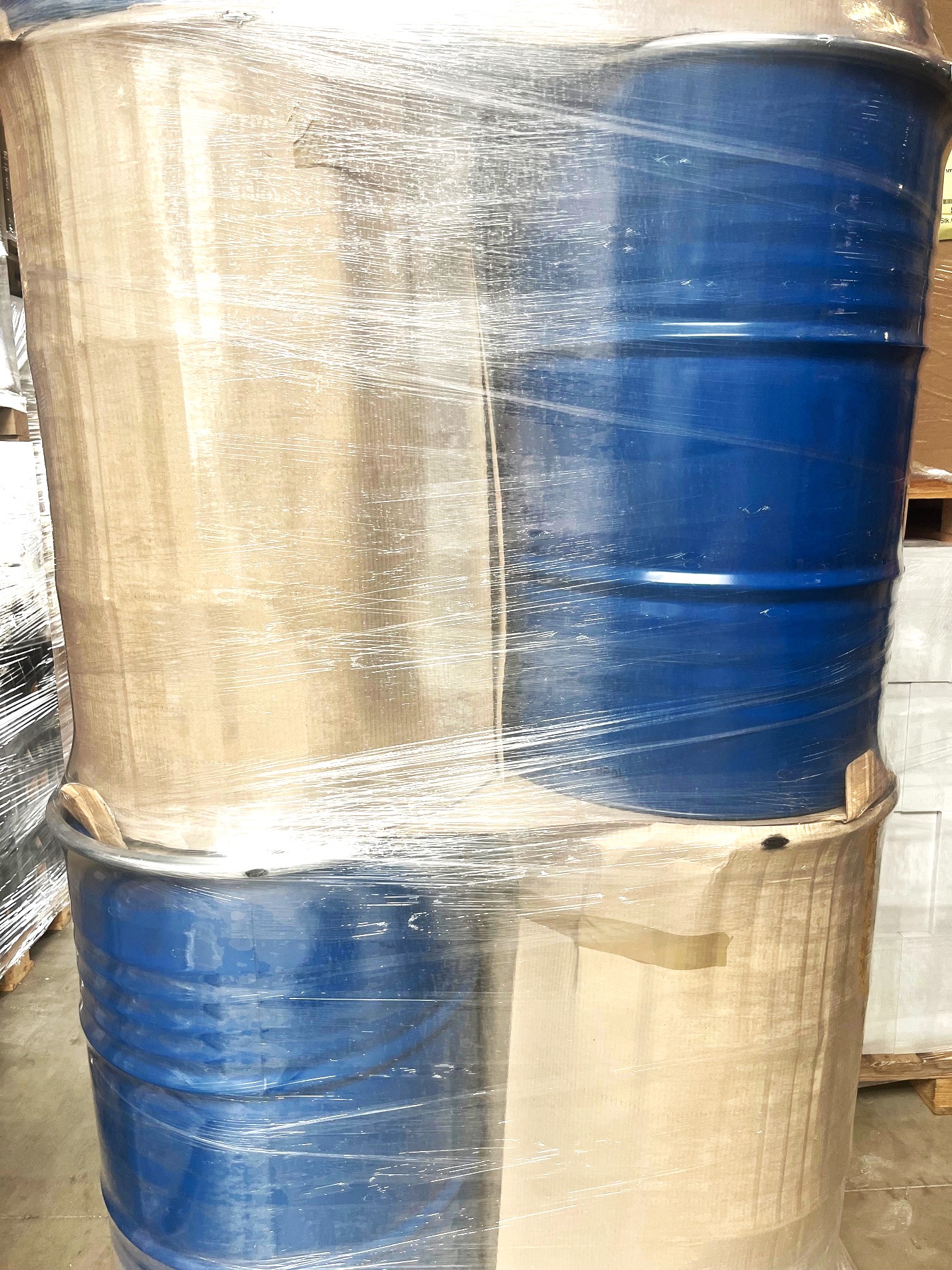 Honigfaß 212 l,  mit Deckel und Spannring für ca. 300 kg Honig, Fass ist lebensmitteltauglich lackiert, außen blau