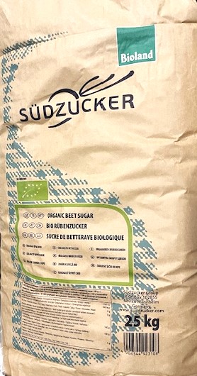 25 kg Bioland Bio-Rübenzucker (Lebensmittelqualität) im Sack ab Würselen, unsere Öko Kontrollnr. DE-ÖKO-034