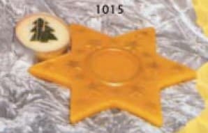 Kerzenform 1015 Teelichtuntersetzer, Stern mit Relief