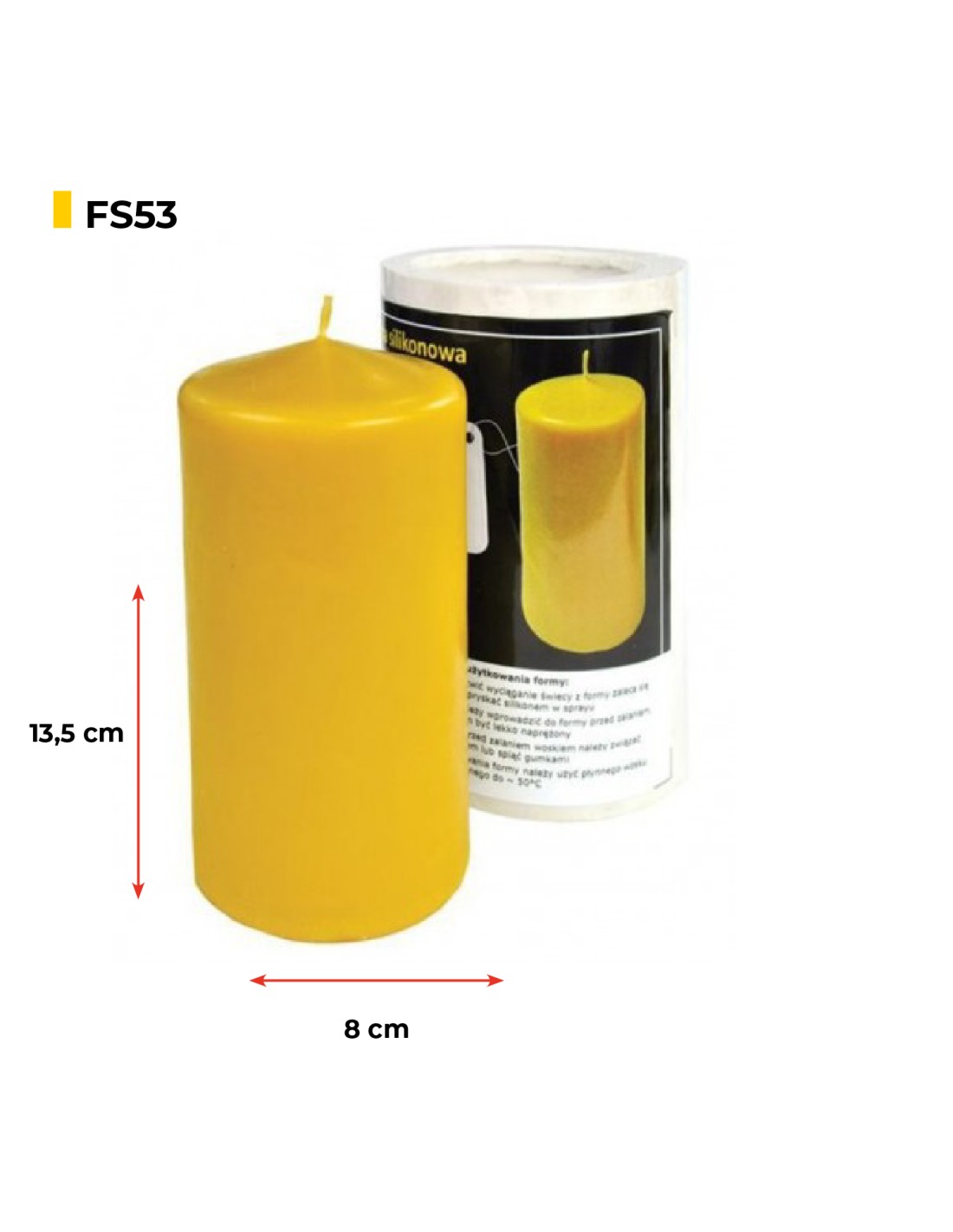 Silikonform Stumpenkerze Groß FS53