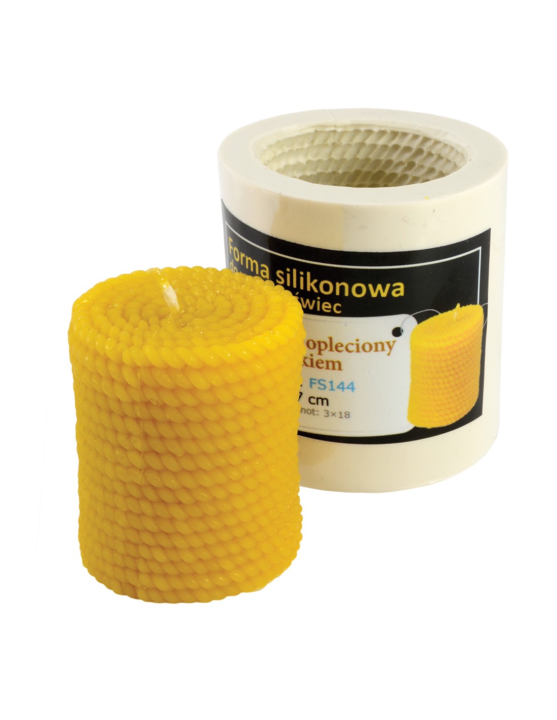 Silikonform Die Walze mit einer Schnur geflochtet FS144