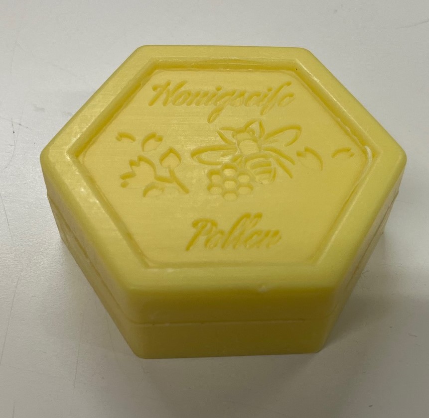 Honigseife mit Pollen 100 g in Sechseckform, unverpackt