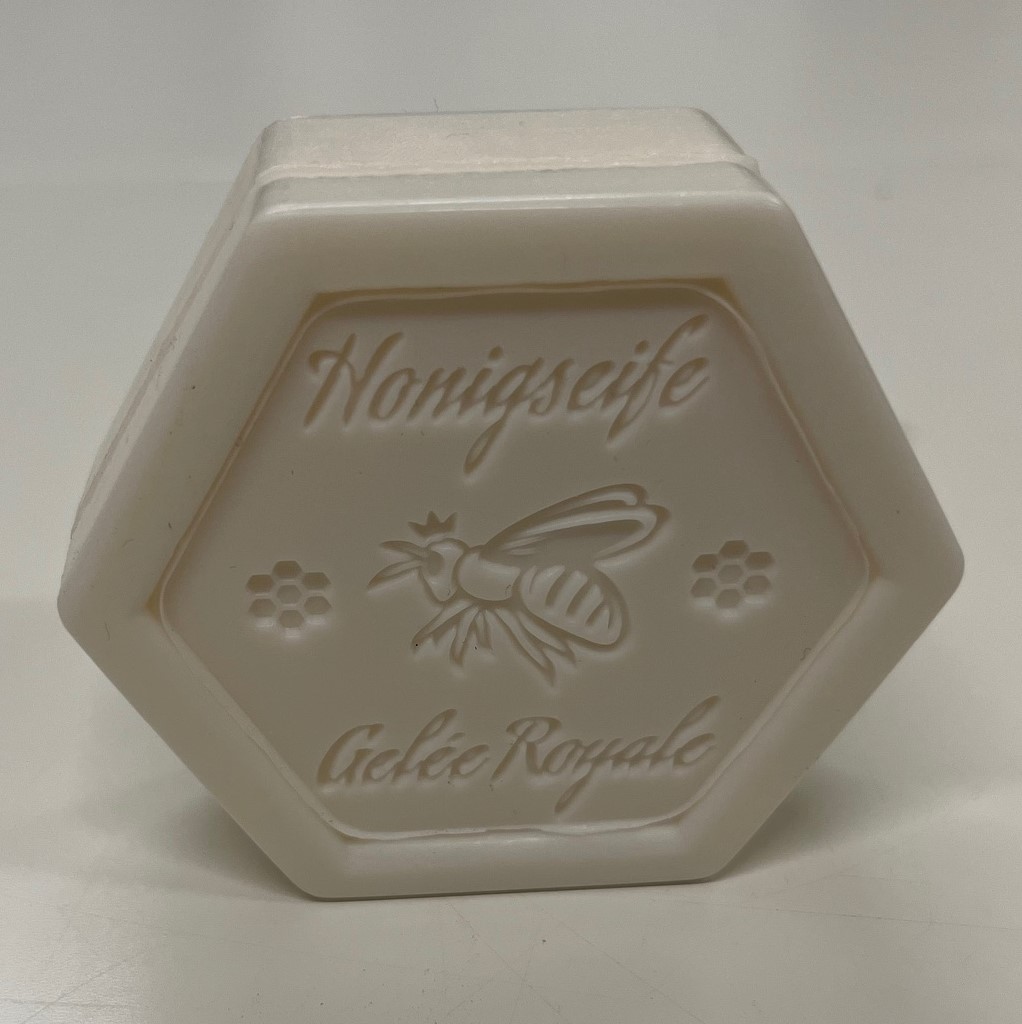 Honigseife mit Gelee Royale 100 g in Sechseckform, unverpackt