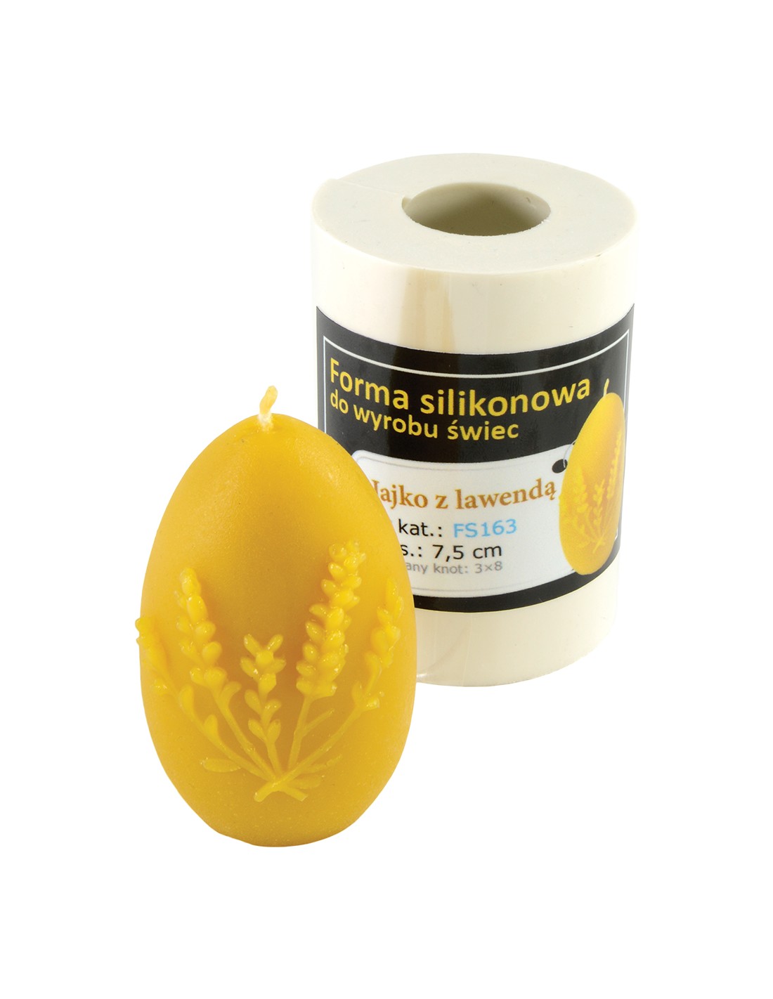 Silikonform Ei mit Lavendel FS163