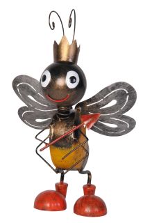 Dekorationsfigur Bienenkönigin mit Pfeil, 36x20x23 cm