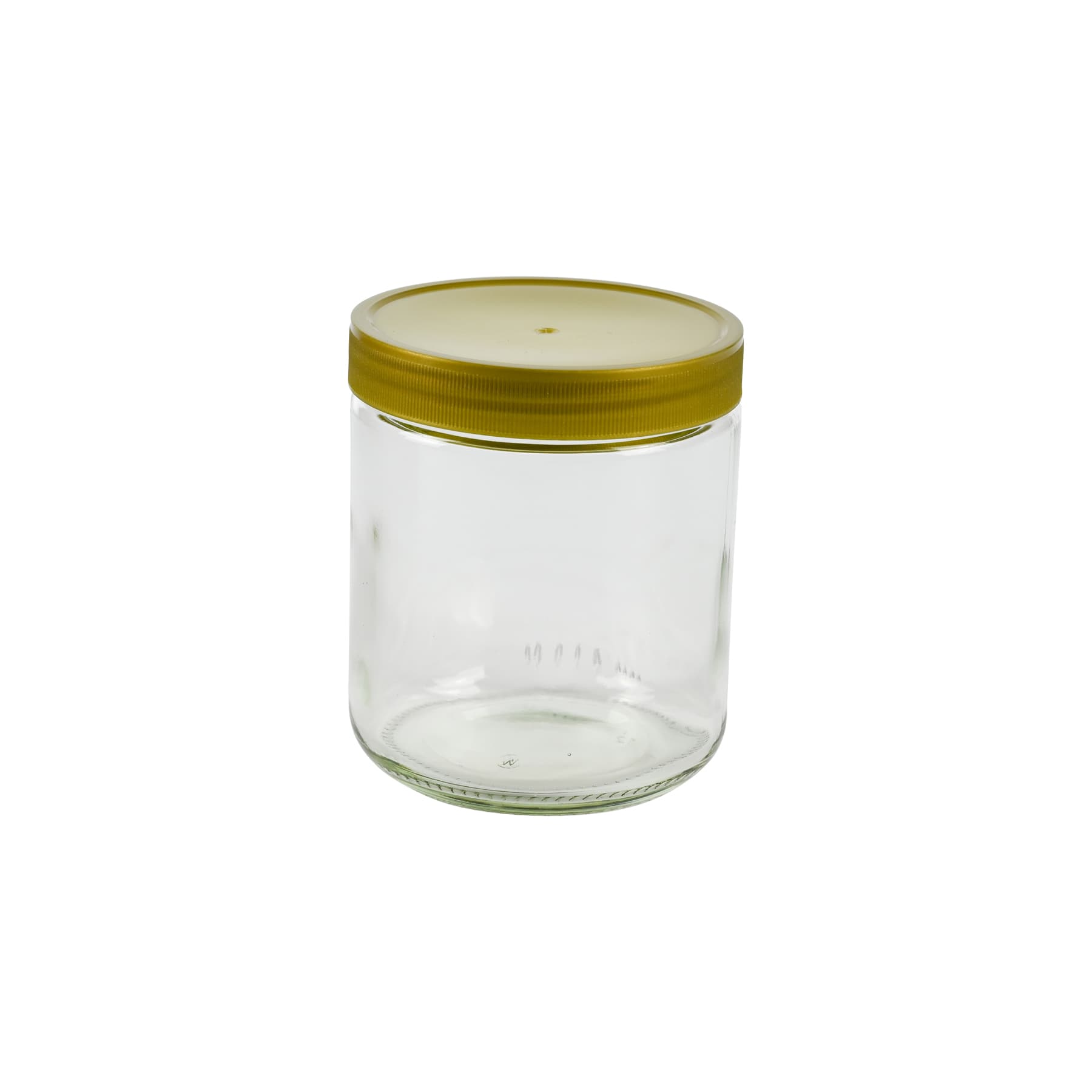Rundglas 500 g 1 Palette (2244 St.) mit Schraubdeckel aus Kunststoff im 12er Karton, FREI HAUS