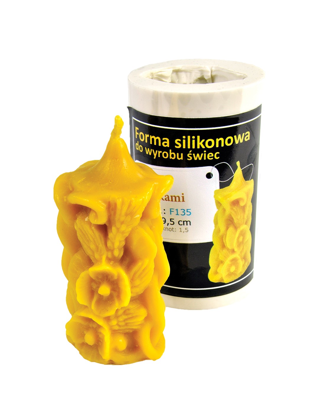 Silikonform Die Kerze mit Mohnblumen F135