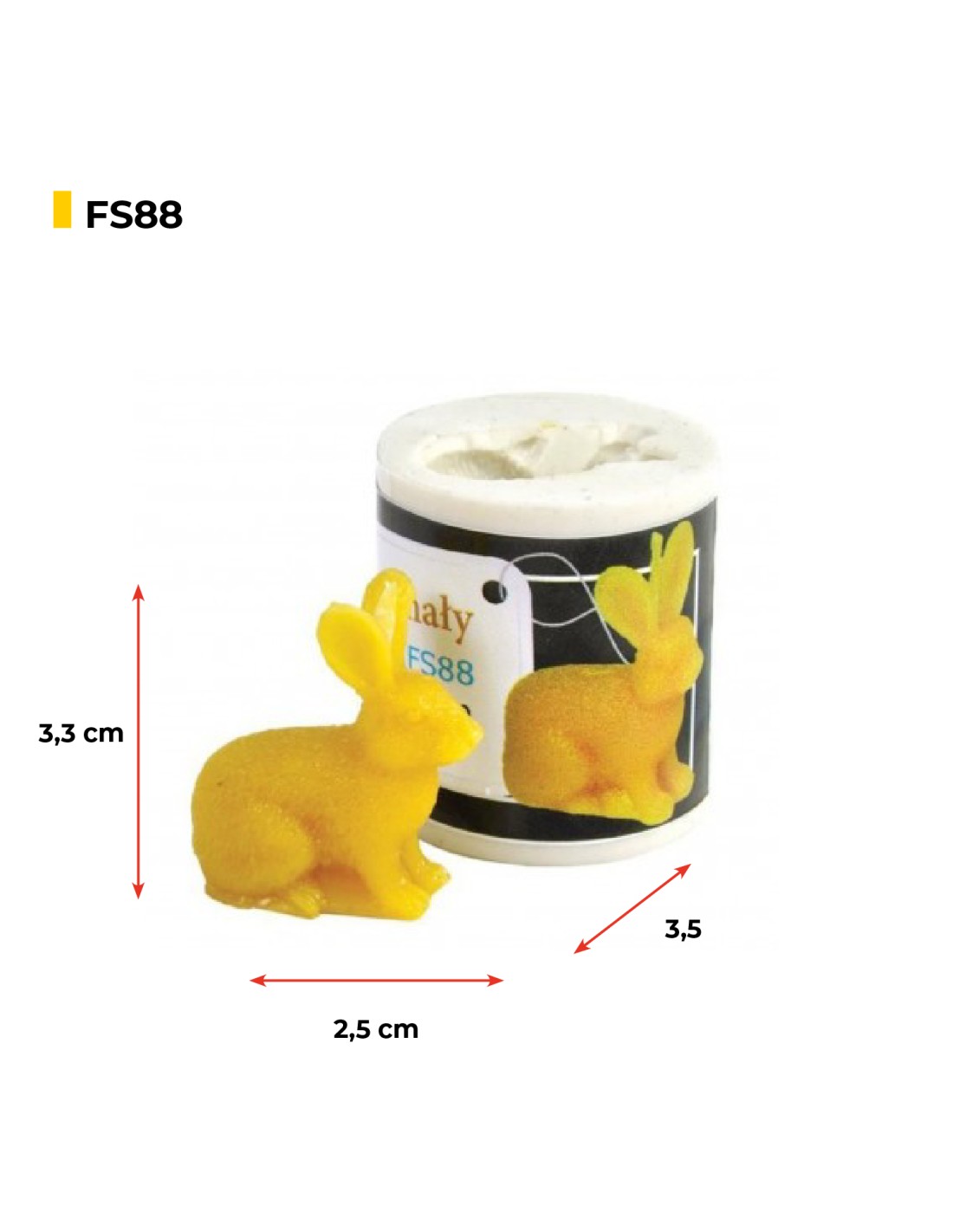 Silikonform kleine Hase FS88
