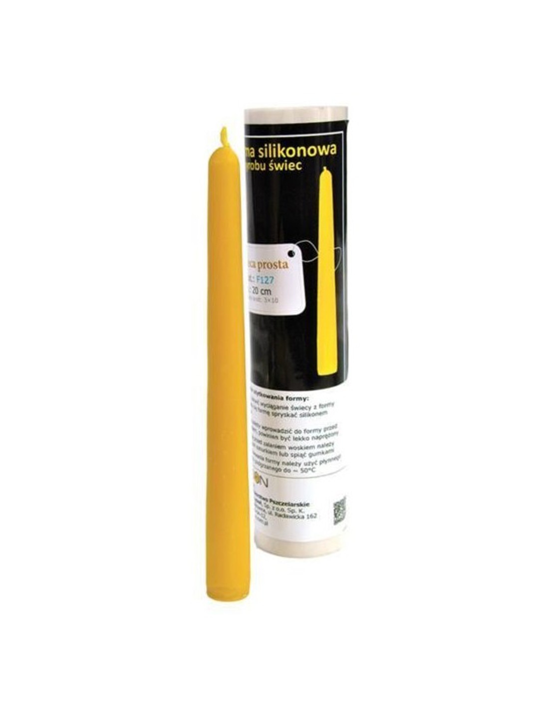Silikonform Die gerade Kerze F127
