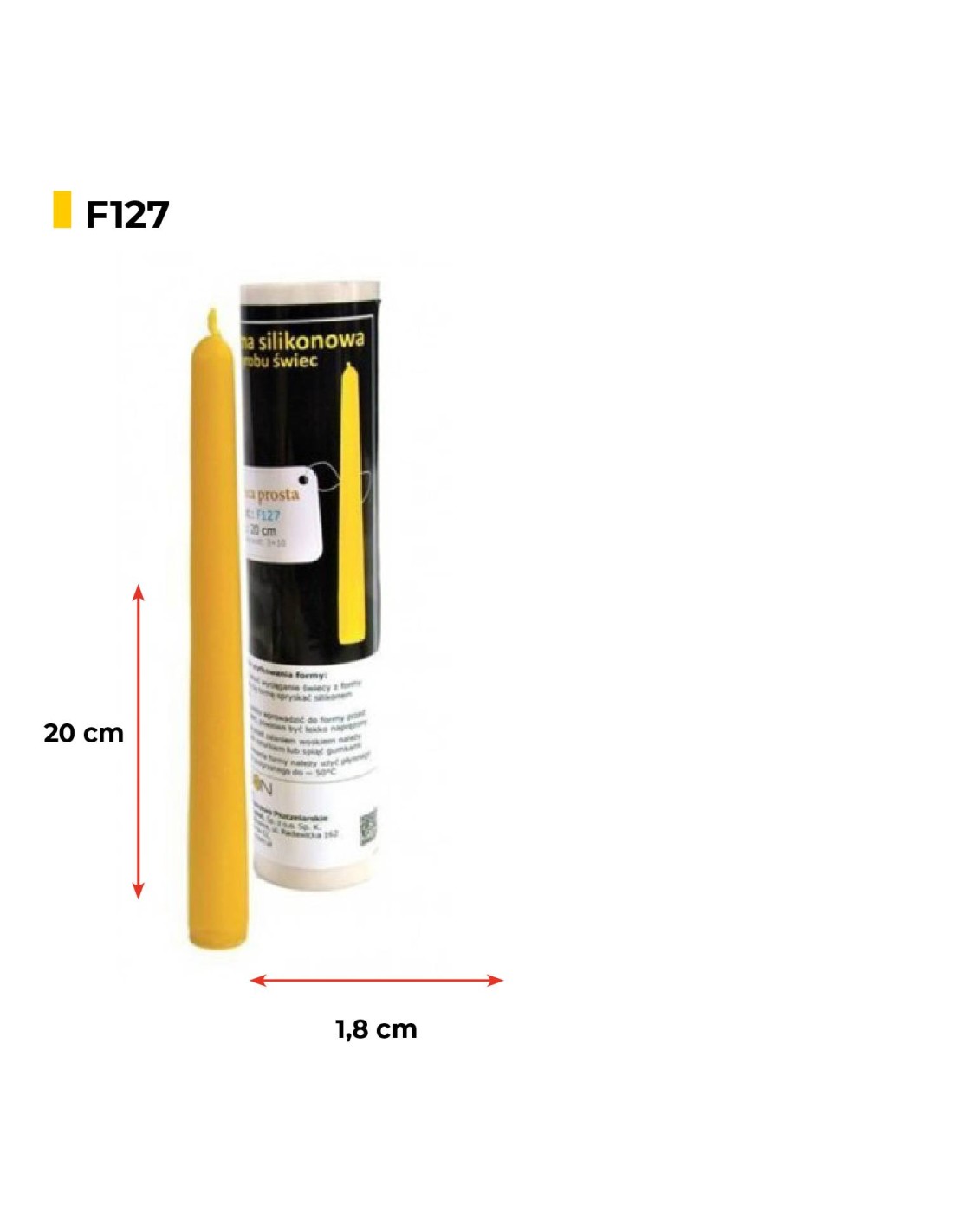 Silikonform Stabkerze F127