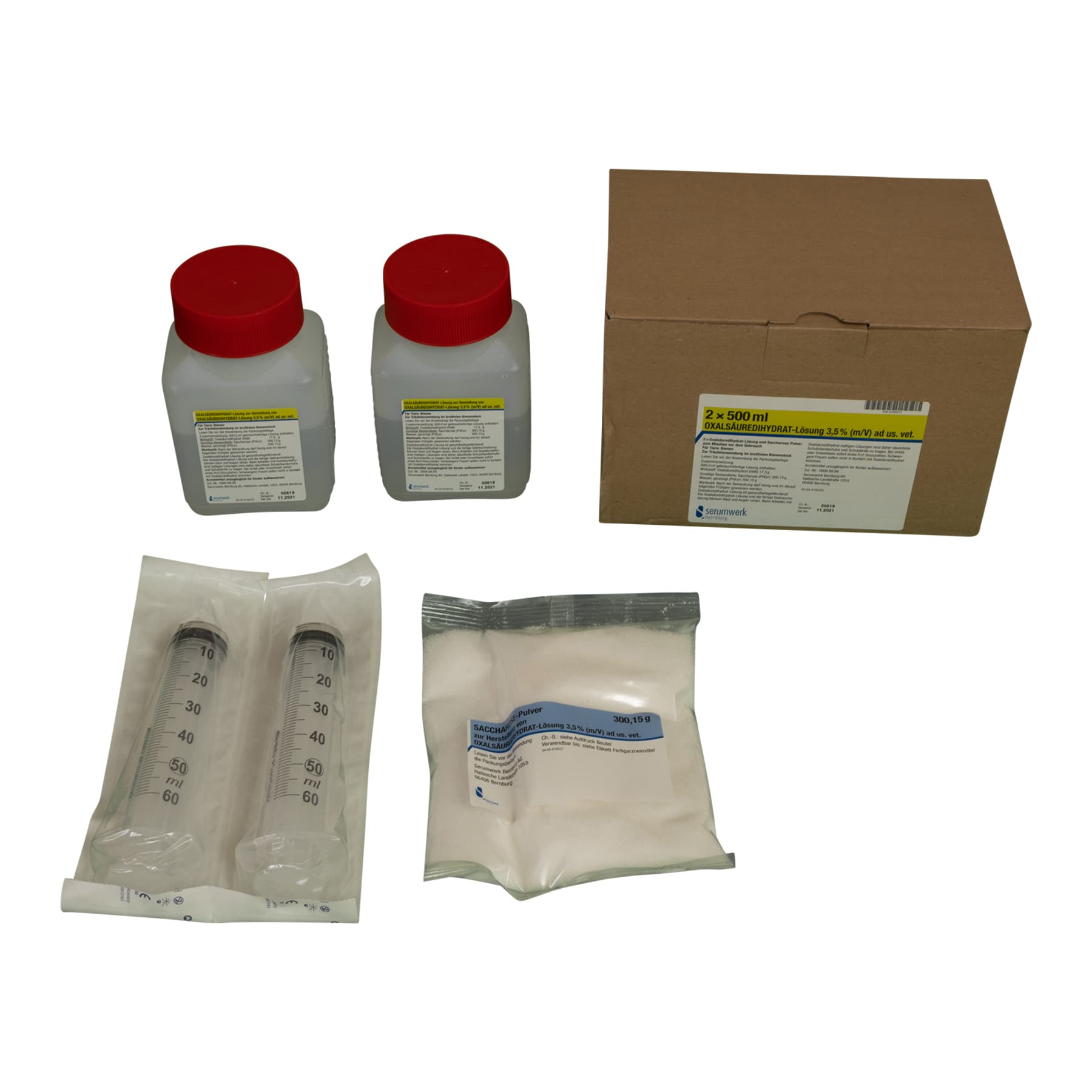 Oxalsäuredihydrat-Lösung 3,5% (m/V) ad us. vet, 2 x 500 ml, aktuell haltbar bis ca. 09/22