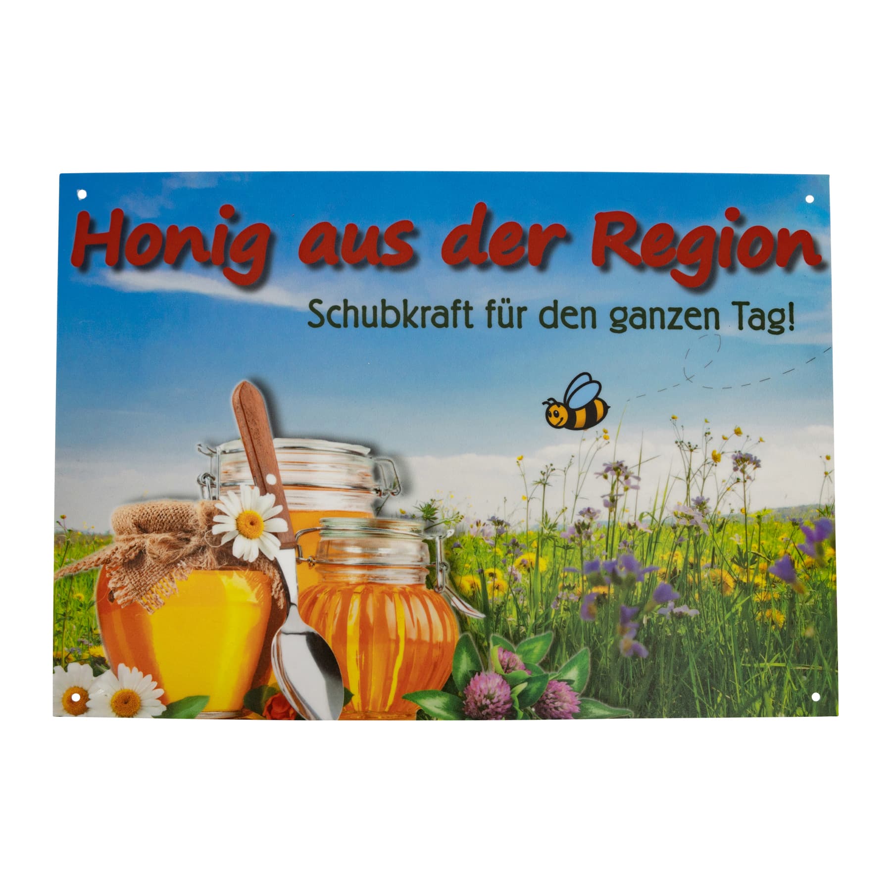 Werbeschild "Honig aus eigener Imkerei" • drei Größen  bis 70x50 cm • gelb • PVC 