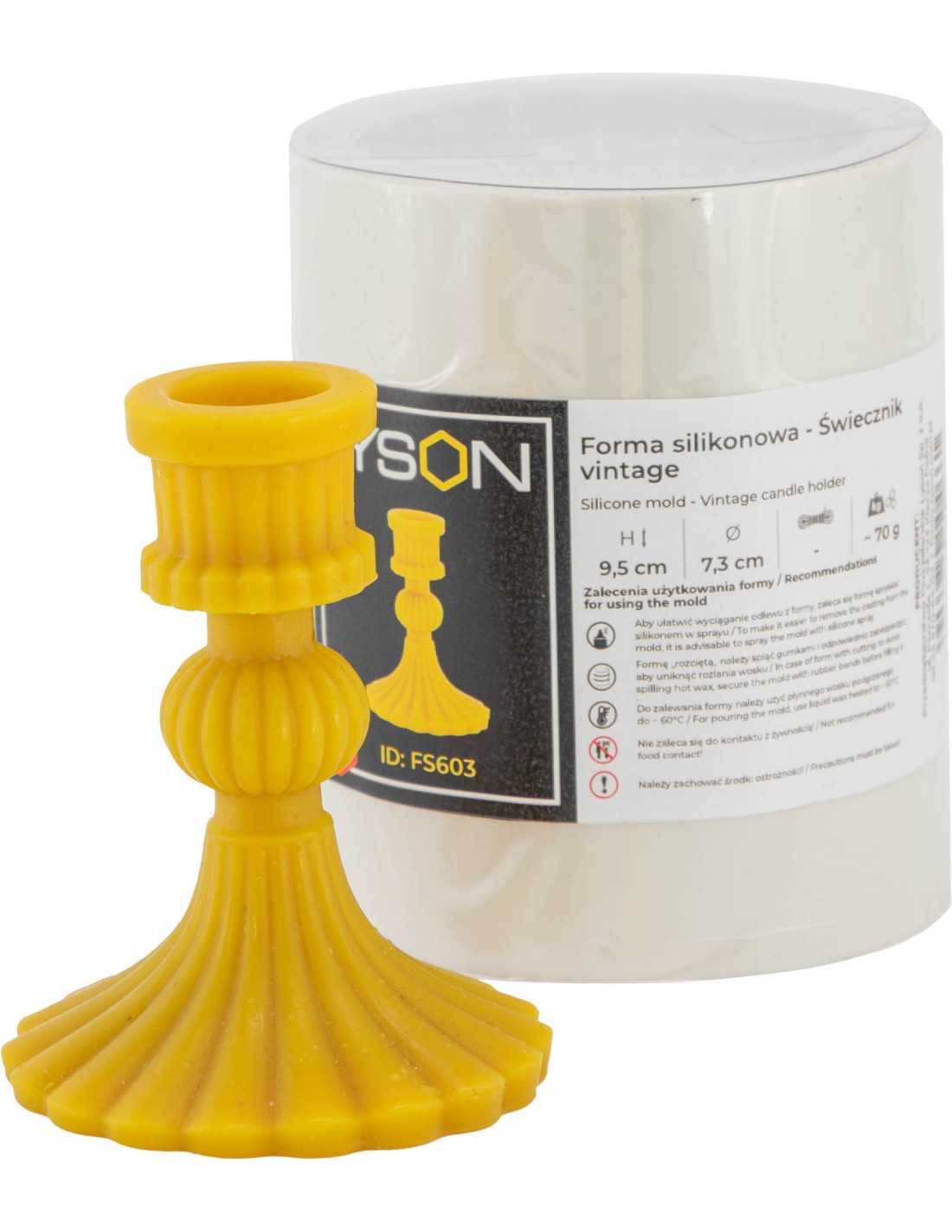 Silikonform – Vintage Kerzenhalter FS603