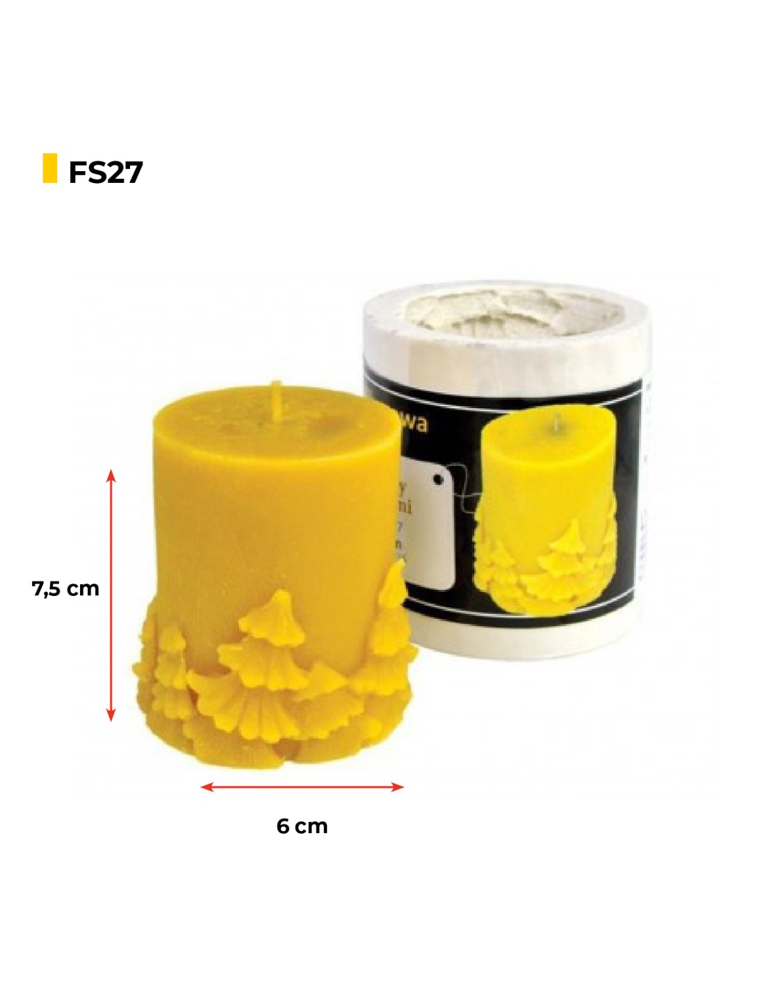 Silikonform Die Walze mit Weihnachtsbäumen, klein FS27
