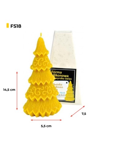 Silikonform - Dekorierter Weihnachtsbaum, klein FS18