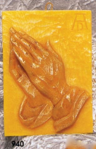 Kerzenform 940 Betende Hände, Reliefform