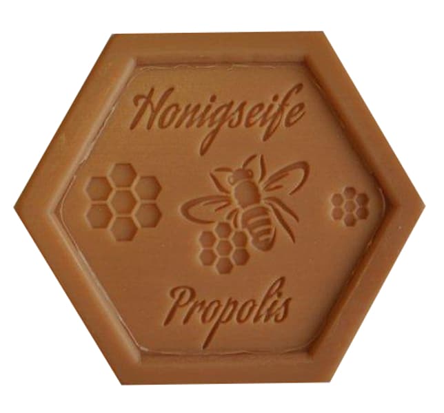 Honigseife mit Propolis100 g in Sechseckform, unverpackt