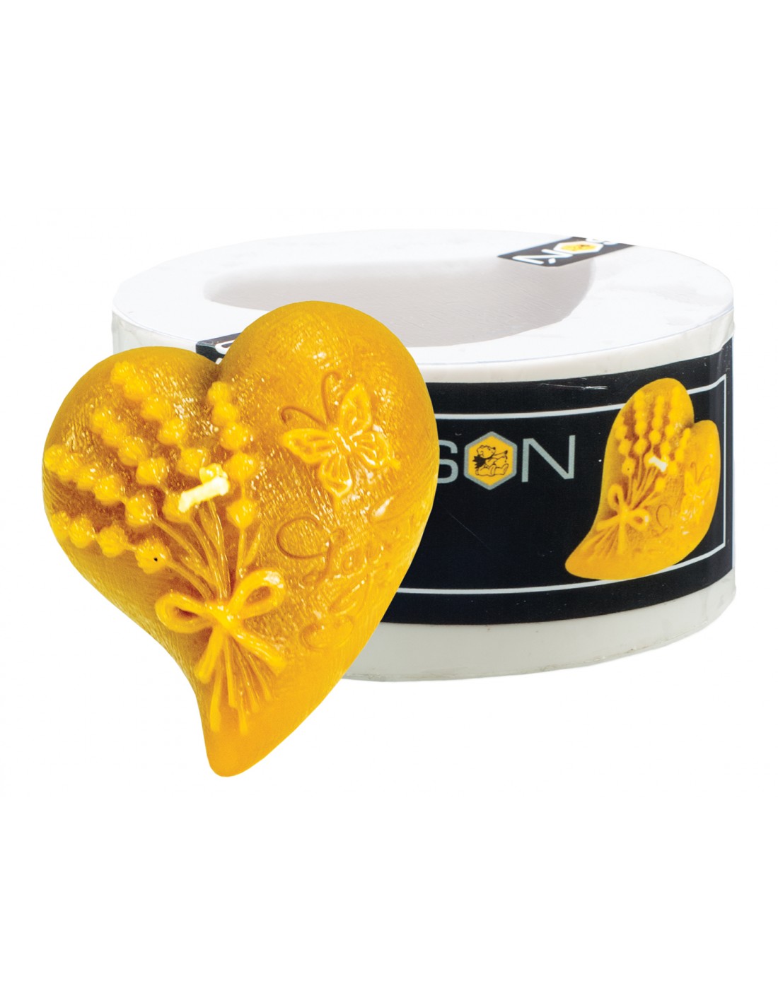 Silikonform - Herz mit einem Strauß Lavendel FS444