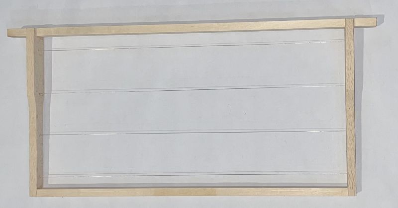 Rähmchen Kiefer 10mm 20 Zander-Rähmchen Mit Hoffmannseiten – Geöst & Gedrahtet (0,4 Mm Edelstahl), 477x220 Mm, Kammergetrocknete Kiefer, Für Liebig-Beuten Und Co